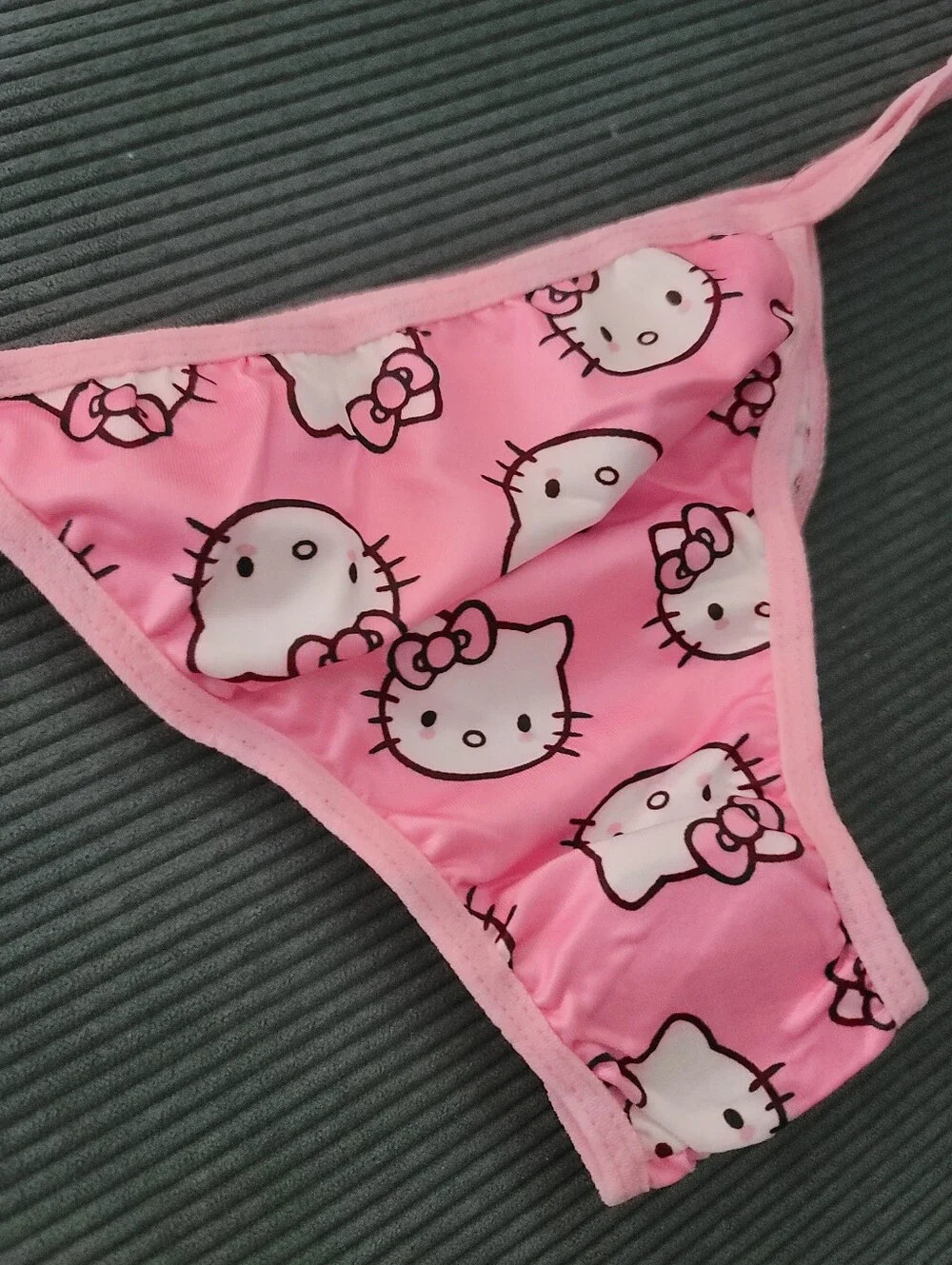 Hello Kitty Pink Tie Side Bikini Set NWOT